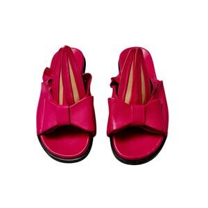 Minna Parikka Pink Leather Bunny Ear Sandals Size 26